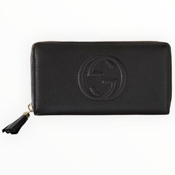 Gucci Soho Black Leather Zip Around Wallet | Box & Dust Bag - Picture 2 of 6